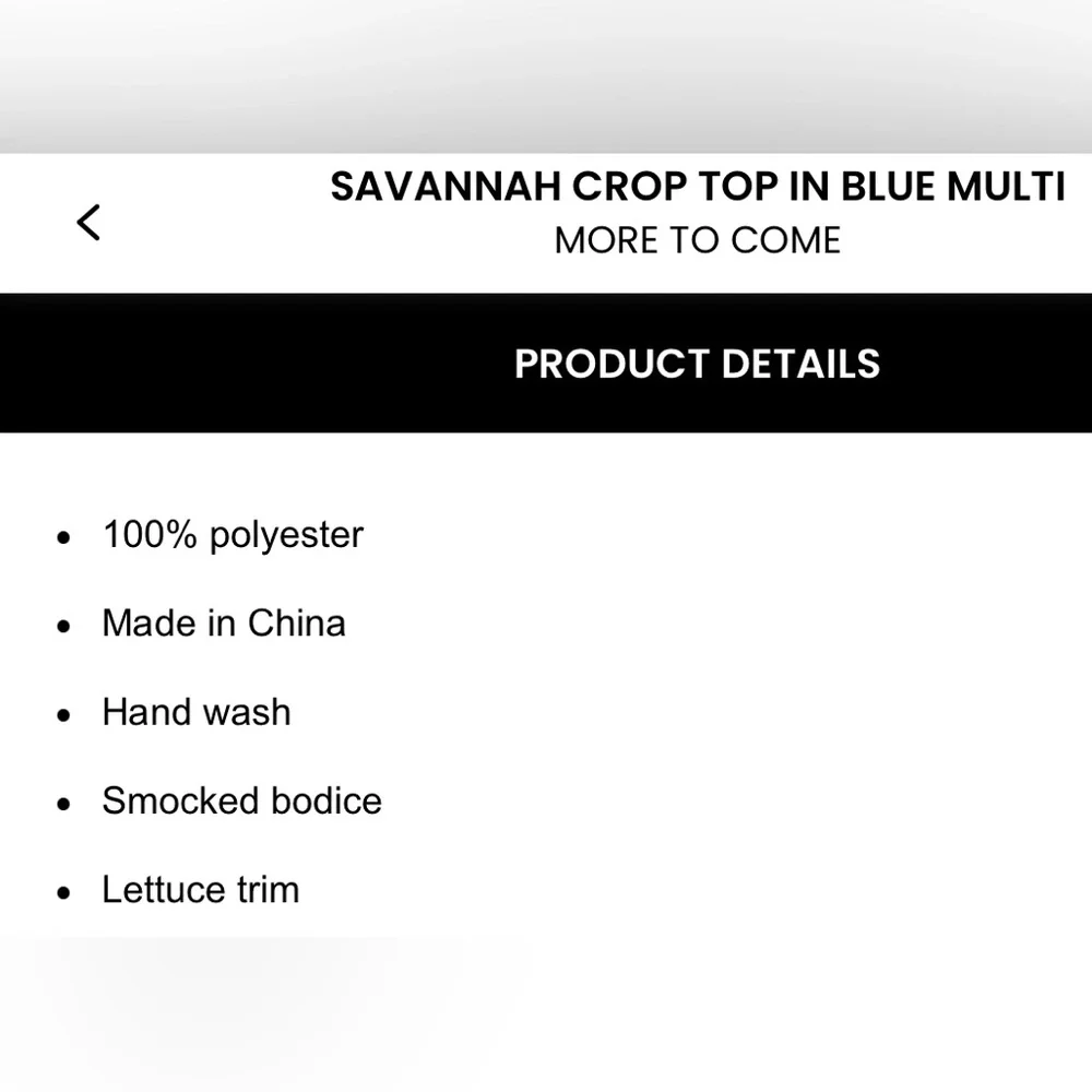 MORE TO COME ❤️‍🔥 SAVANA TIE DYE BLUE TOP NWT SIZE SMALL - Picture 7 of 8